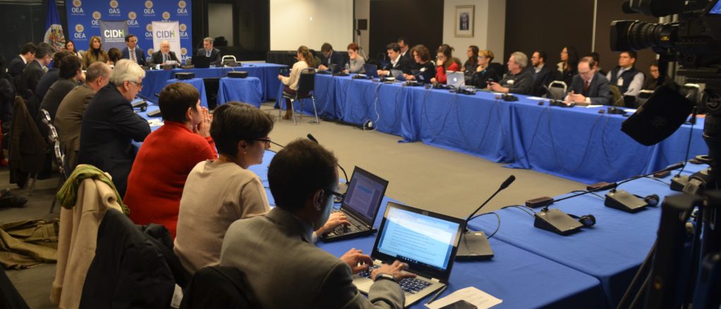 CIDH en sesión plena en sede de la OEA, febrero 2018a