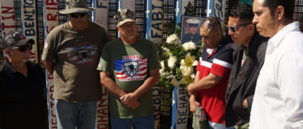 Homenaje a veterano Salas en el muro